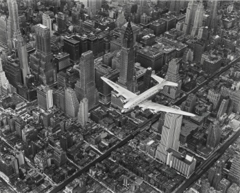 Margaret Bourke-White, DC-4 Flying over New York City