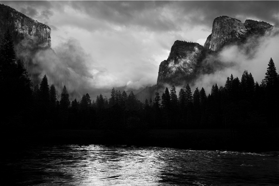 Gerald Hill, Sunset on the Merced, Yosemite